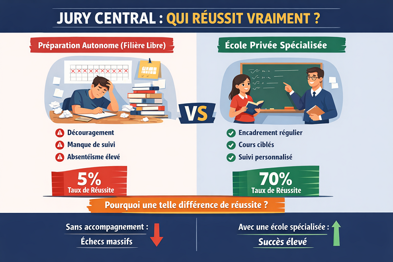 Taux de réussite jury central
